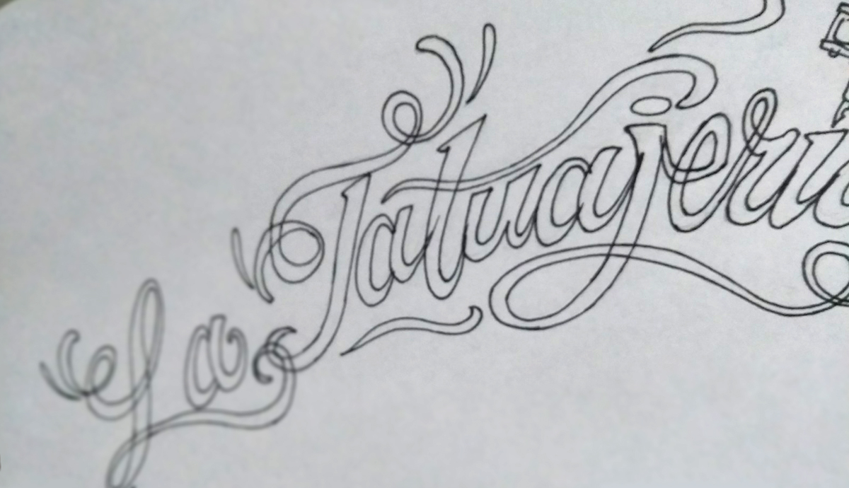 la tatuajería, la tatu, boceto, caligrafía, diseño, logotipo, tatuajes